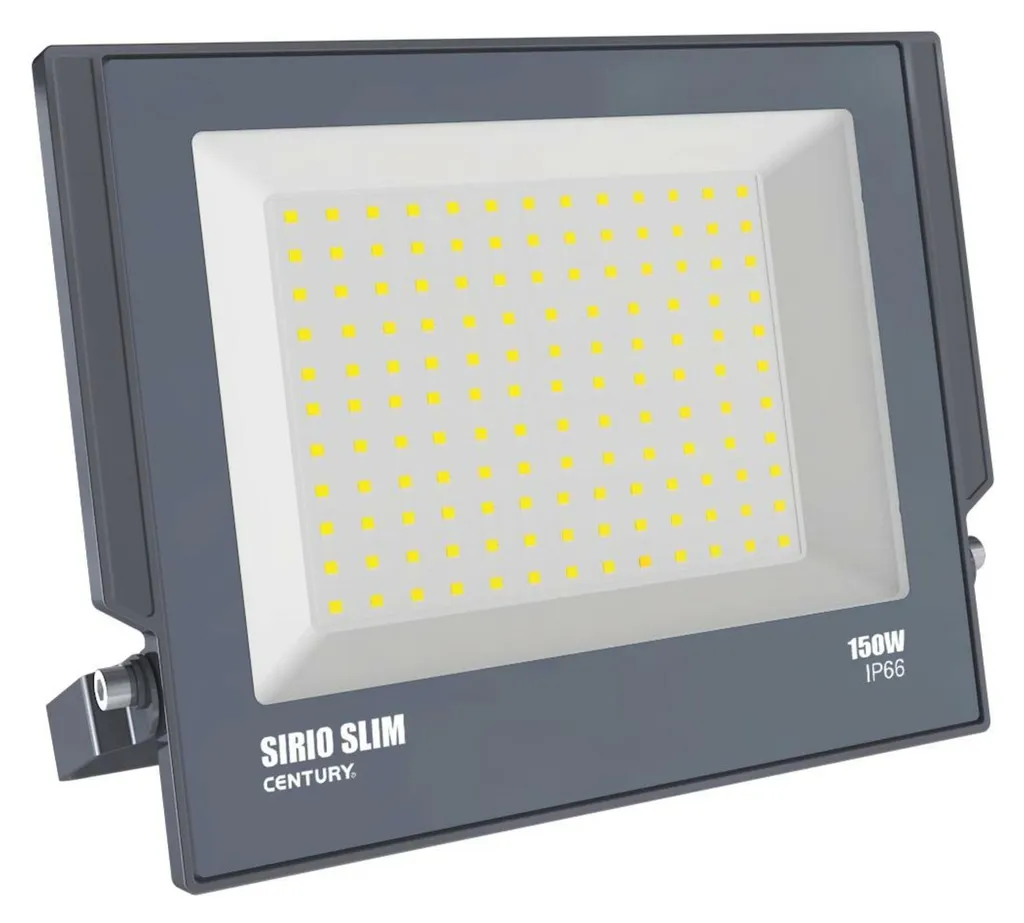 Projecteur LED 150W éclairage jardin et parking IP66 Century Sirio Slim