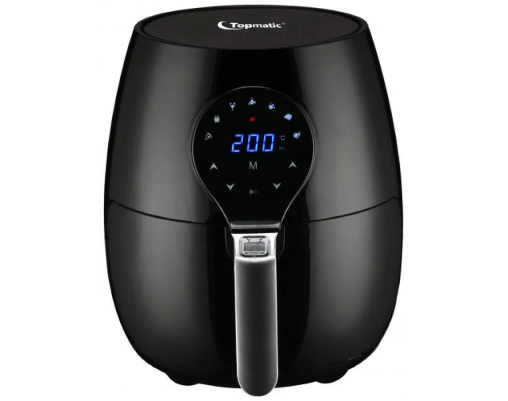 Topmatic Friteuse à air chaud 3,5L AF-1450D 1450W avec écran LCD noir