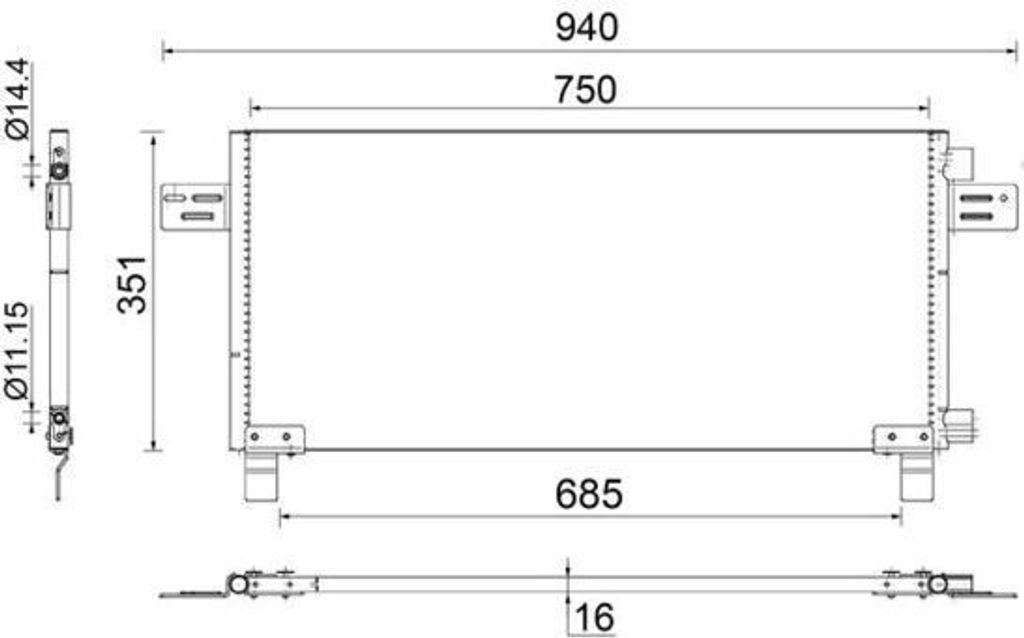MAHLE AC 282 000S Kondensator Klimaanlage Klimakondensator für MAN FOC