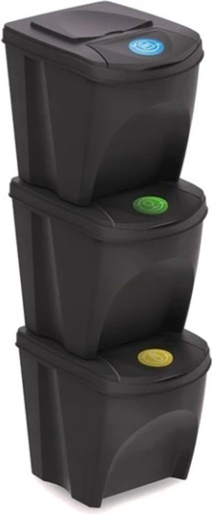 Prosperplast Recyclingbehälter 75l 3 Einheiten Weiß  Weiß Produktbild 17