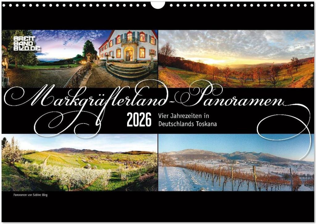 Markgräflerland-Panoramen - Vier Jahreszeiten in der Toskana Deutschlands (Wandkalender 2026 DIN A3 quer), CALVENDO Monatskalender