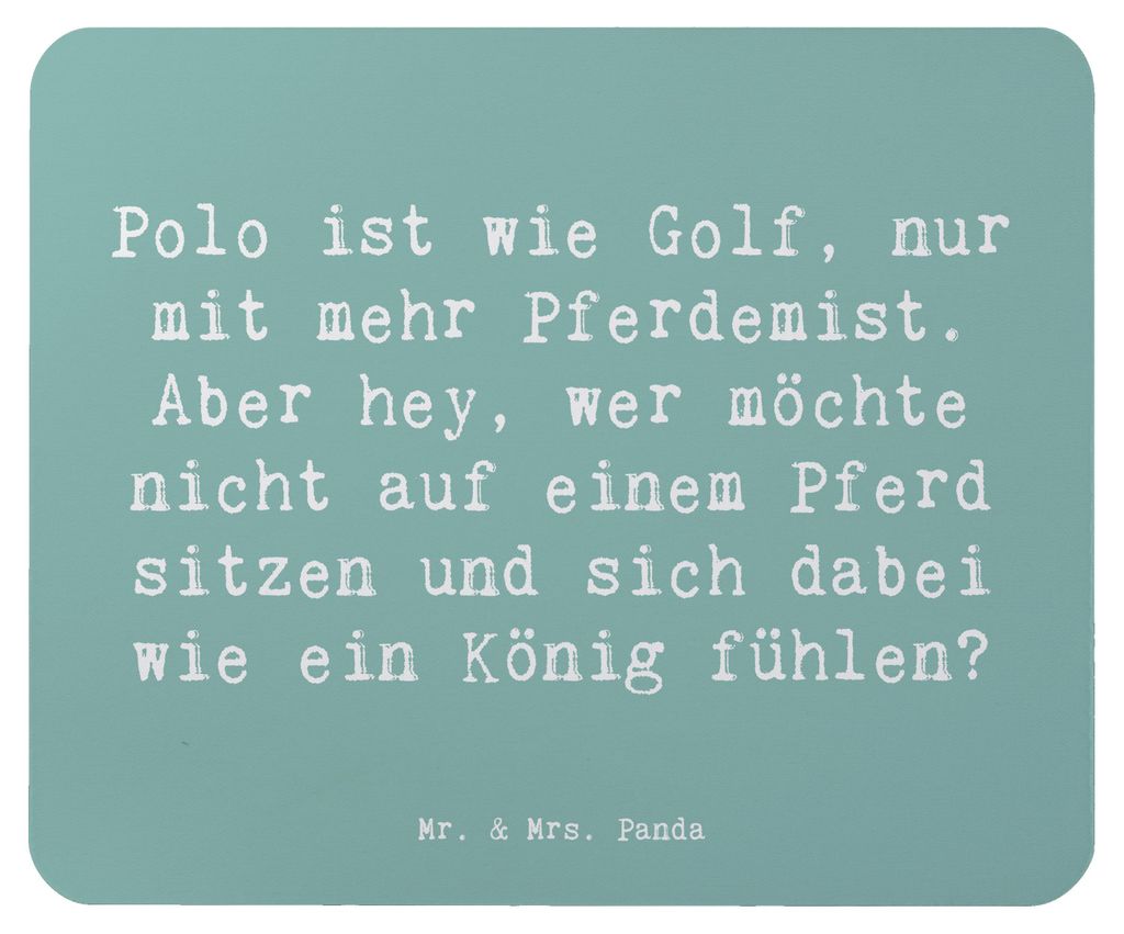 Mr. & Mrs. Panda Mauspad Spruch Polo Abenteuer - Meeresbrise - Geschenk, Teamsport, Sportler, laptop mousepad, Adrenalin, Zuschauer, Geschenke, pc ...