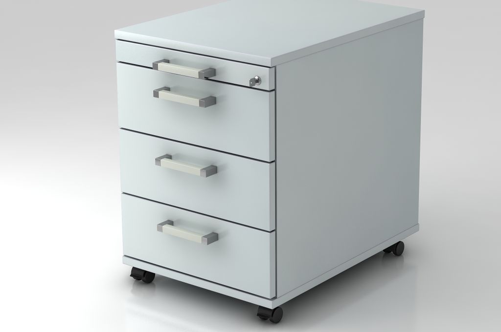 Rollcontainer AC30 CE, 60er Tiefe 42,8 x 58 x 59 cm, 1/3/3/3 HE
