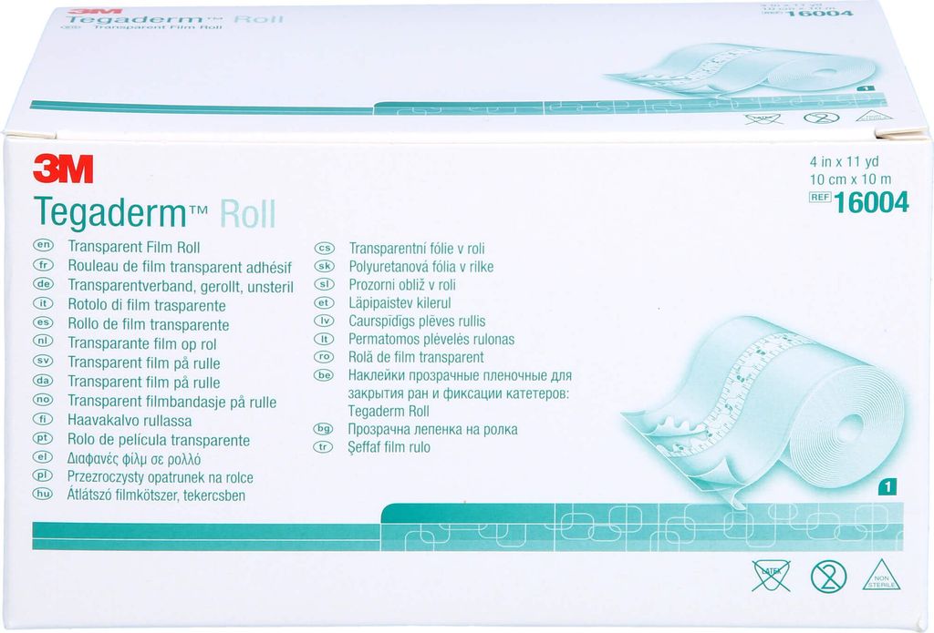 3M Tegaderm Roll 10 cm x 10 m Transparentverband unsteril, Produktbild 