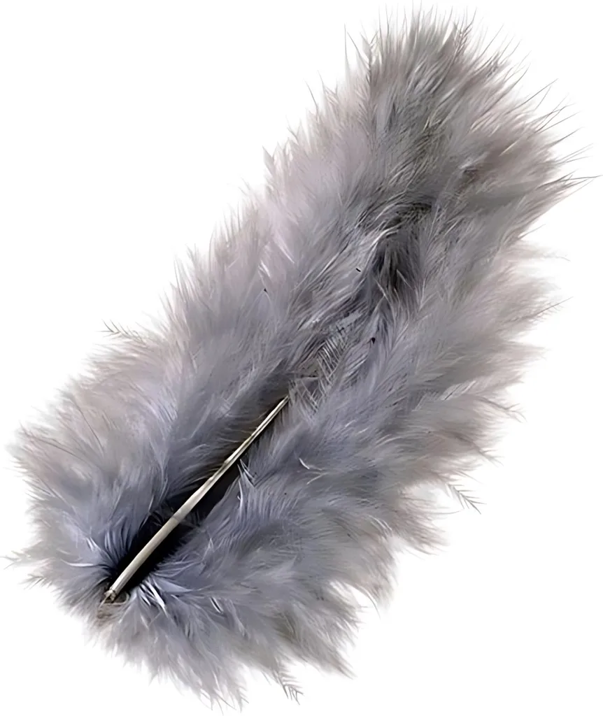 Plumes de marabout gris clair 10 cm : finitions parfaites pour DIY