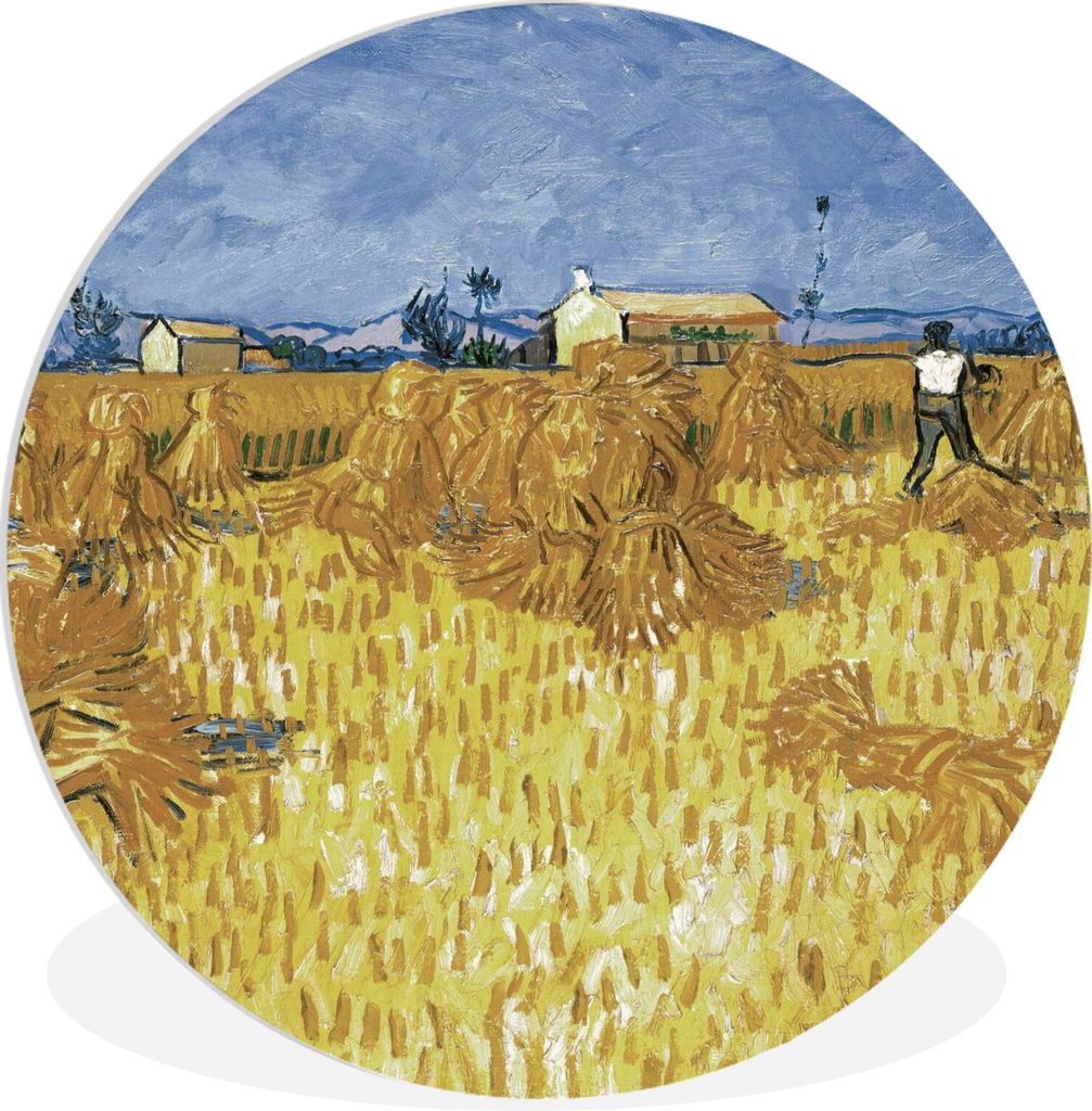 MuchoWow Rundes Wandbild - Runde Bilder Weinlese in der Provence - Vincent van Gogh Ø 90 cm Kreis Wanddekoration Kunststoff - Wandkreis - Wandsc...
