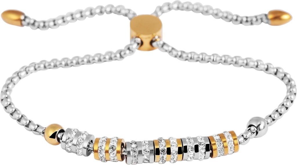 Akzent Armband, Edelstahl, Similibesatz Produktbild 
