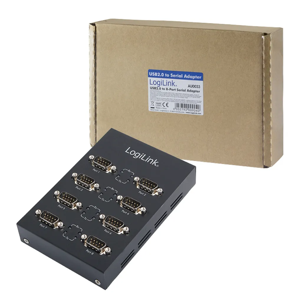 Convertisseur USB 2.0 vers 8 Sorties Série LogiLink avec Boîtier Métal - 3