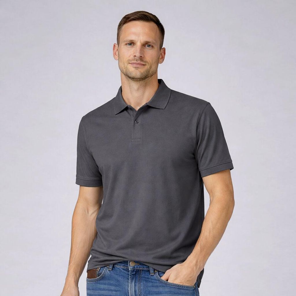 Herren Poloshirt graphit Gr. S : S : graphit : 100% Produktbild 
