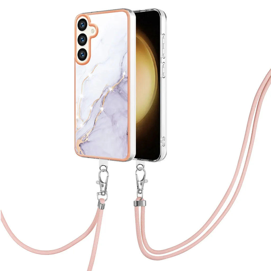 Cover con Cordino Samsung S25 Bianco | Protezione Shockproof e Stile