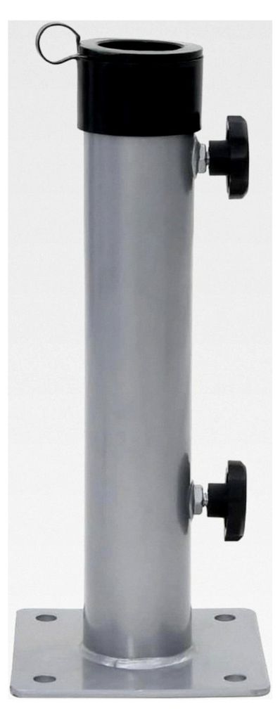 Sonnenschirmständer für Ø38/48 mm Mast aus Stahl in Silber