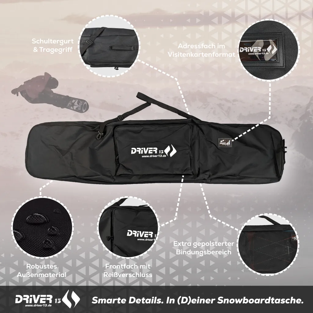 Sac de snowboard voyage idéal pour transporter votre planche de 178cm