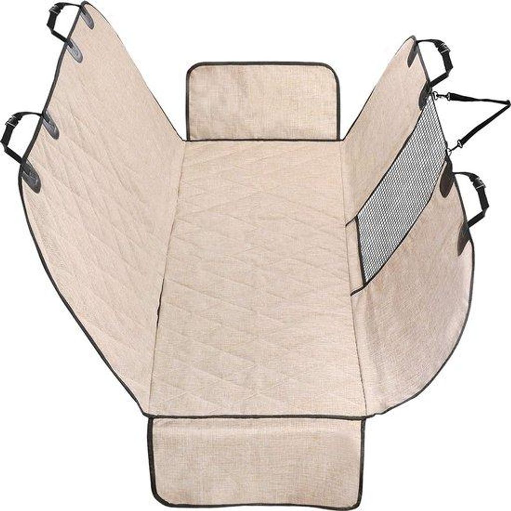 Hunde-Achterbank-Hose mit Mesh-Kennzeichen, zusätzlichen Riemen und Schnallen, wasserdichter und antislipper Hunde-Hangmat für die Rücksitzbank ...