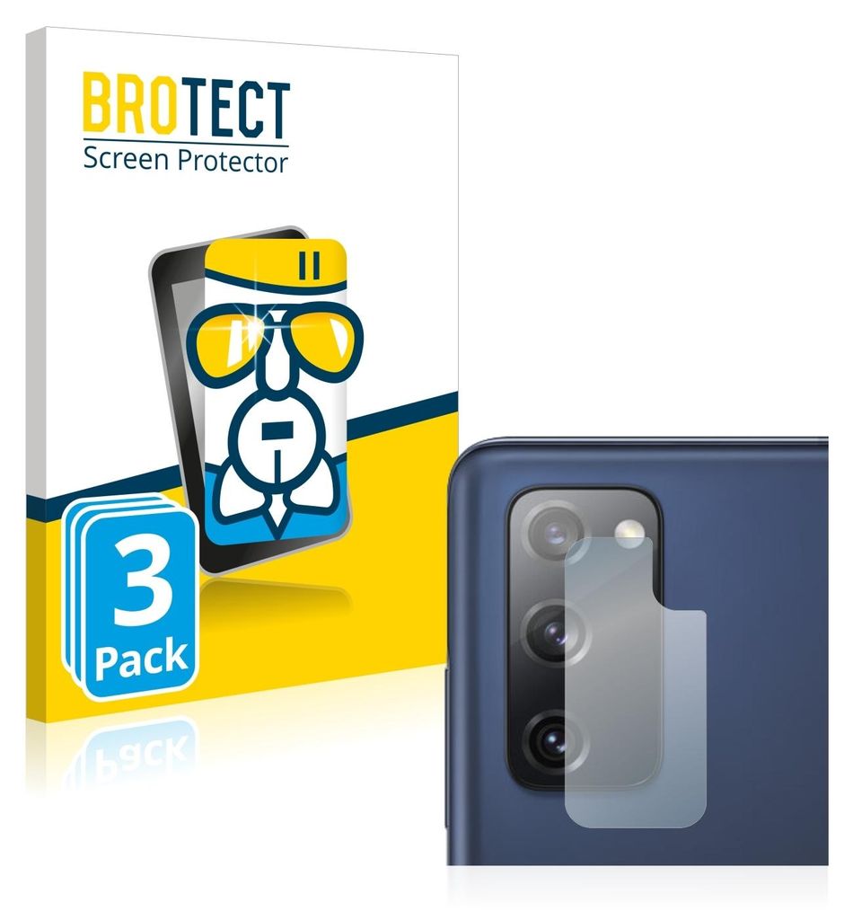 3x BROTECT Schutzglas für Samsung Galaxy S20 FE 5G (NUR Kameraschutz) Schutzfolie Panzer Folie Glas Display Schutz klar