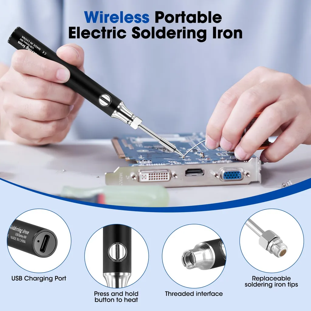 Fer à souder portable pour réparation précise - Chauffe instantanée - 4