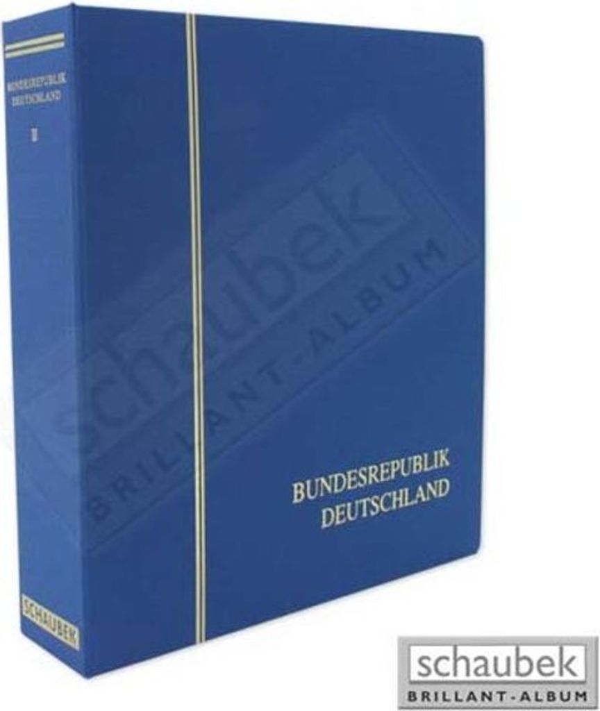 Schaubek Album Bundesrepublik 1974-1989 Standard im Ganzleinen-Schraubbinder blau, Band II ohne Schutzkassette