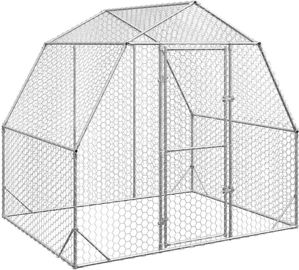 Hühnerstall 2,5x2x2,25 m Verzinkter Stahl