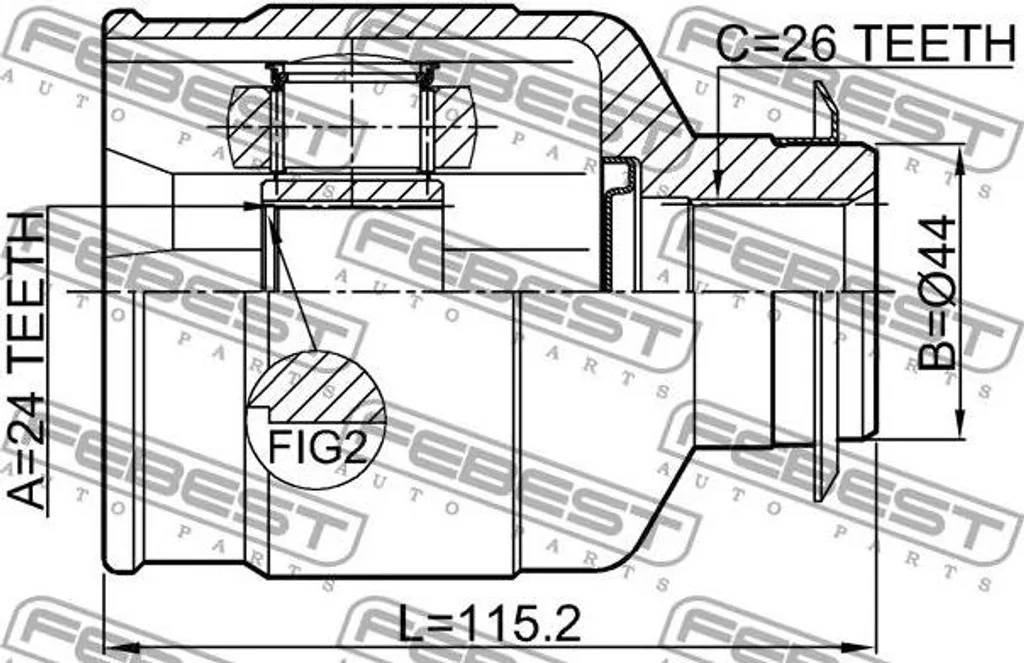 Joint de cardan pour Hyundai ix35 et Kia Sportage - Kit complet NTY