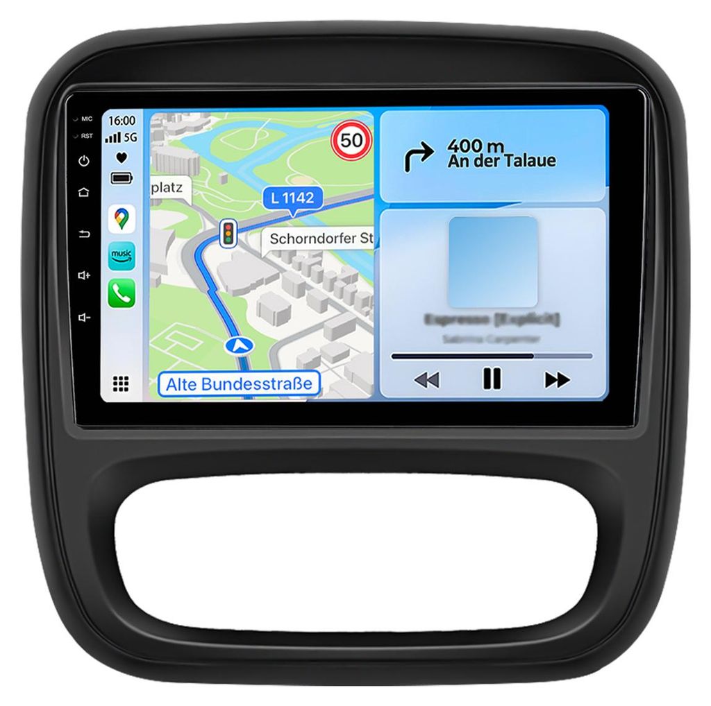 autoradio Android 9 pouces 6+128GB pour Renault Trafic 3 Image du produit 