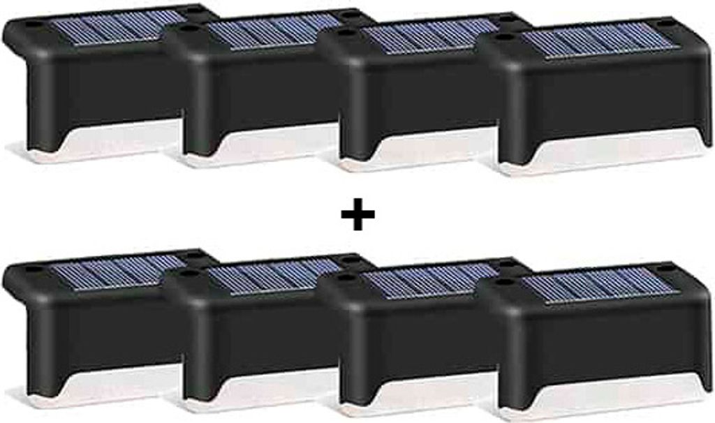 8 ks solární LED zahradní světla IP56 vodotěsná automatické Obrázek produktu 