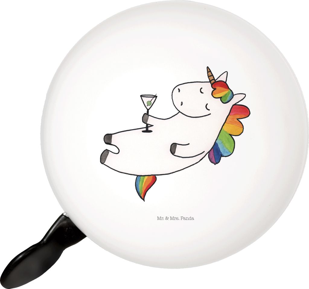 Mr. & Mrs. Panda Fahrradklingel Einhorn Cocktail - Weiß - Geschenk, Klingel Für Fahrrad, Spruch, Party, Lustig, Rum, Fahrrad-Klingel, Geburtstag,...
