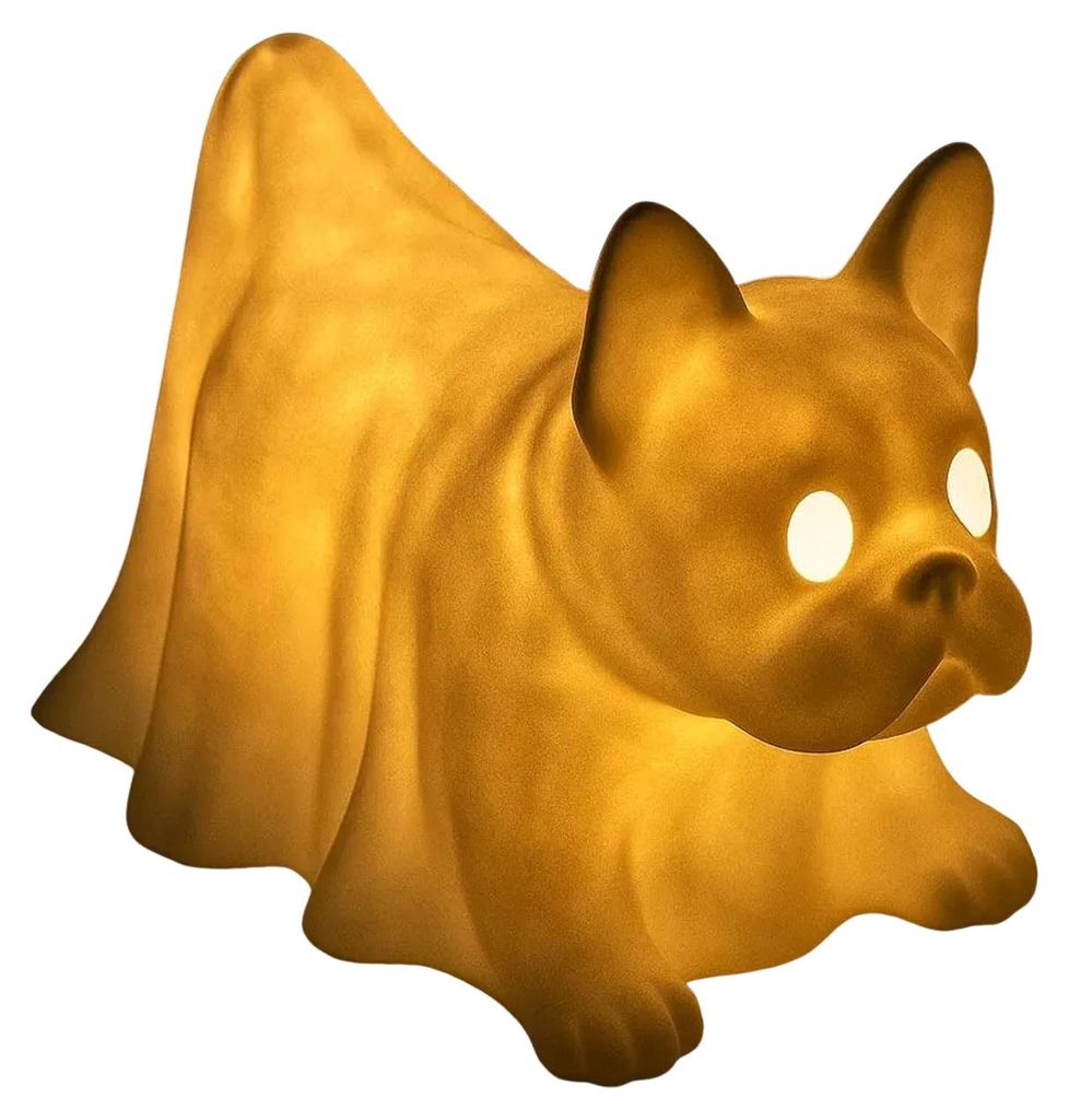 Halloween-Geisterhund-Nachtlampe, leuchtende Dackel-, Mops- und Französische Bulldoggen-Harzstatue, Figur, Dekoration für Zuhause, Büro oder Sch...