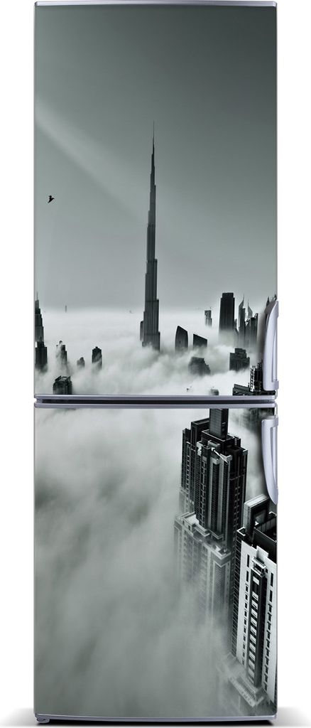 Tulup Kühlschrankdekoration - Magnetmatte - 70 cm x 190 cm - Magnet auf dem Kühlschrank - Wolkenkratzer