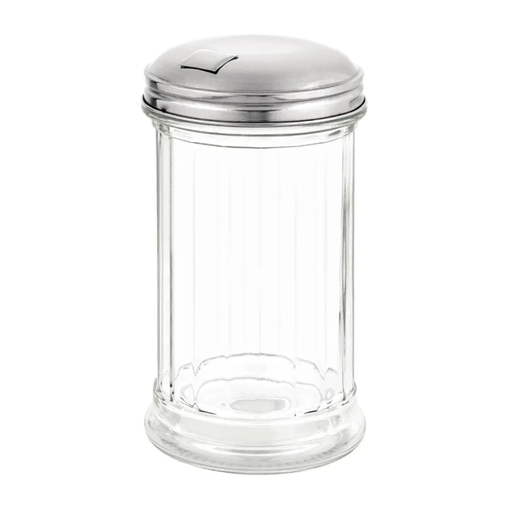 Dosatore Per Zucchero In Vetro E Acciaio Inox Con Tappo A Vite E Beccuccio - Capacità 0,32 L, Altezza 17 Cm, Lavastoviglie - 2
