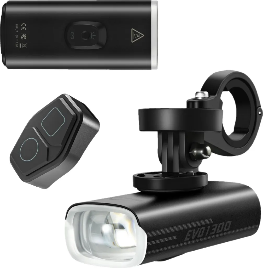 Faro Bici Magicshine EVO 1300 USB-C: Kit Completo con Telecomando e Mount