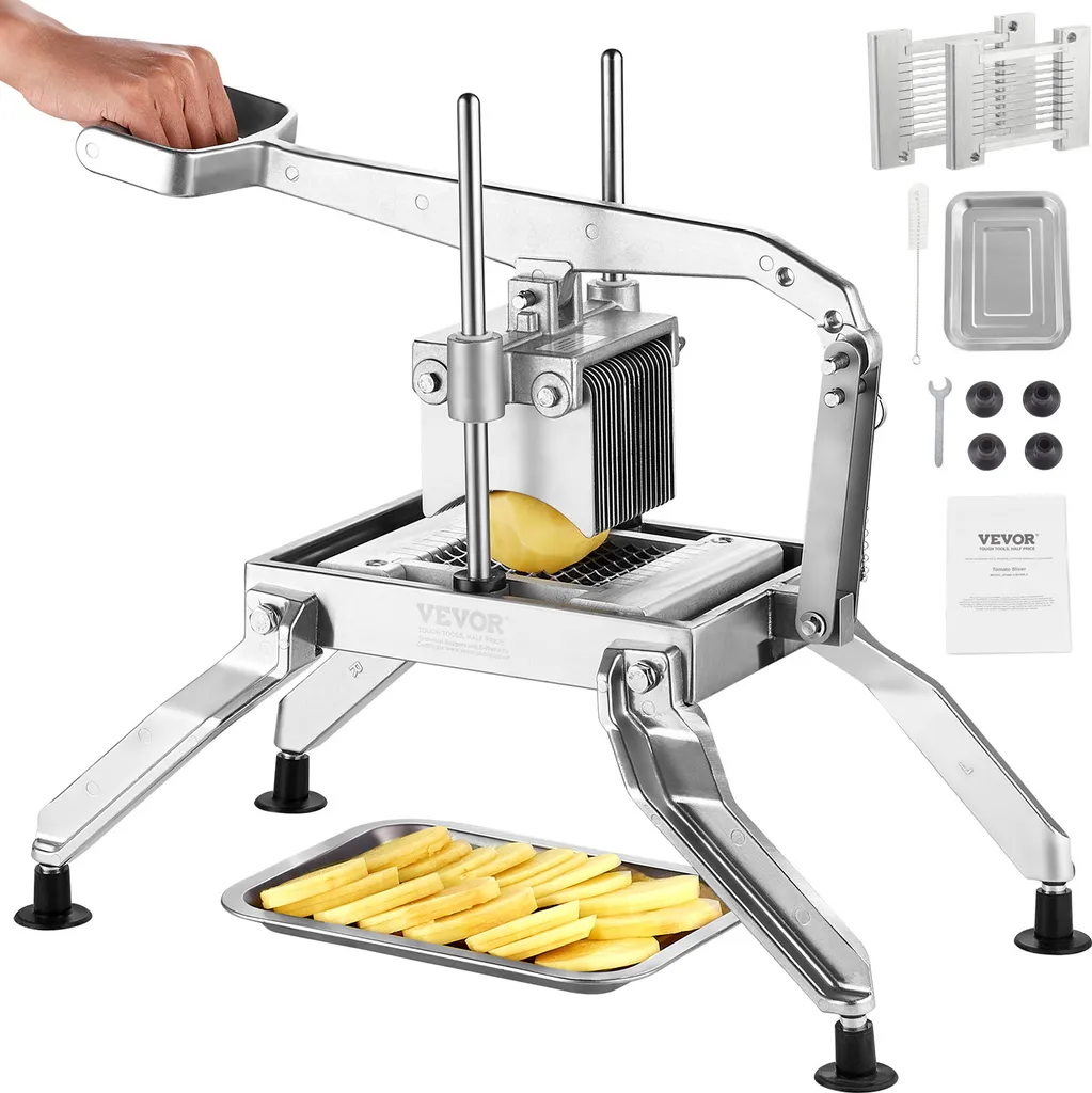 VEVOR Affettapomodoro Commerciale 1/4" e 1/2" - Acciaio Inox Professionale