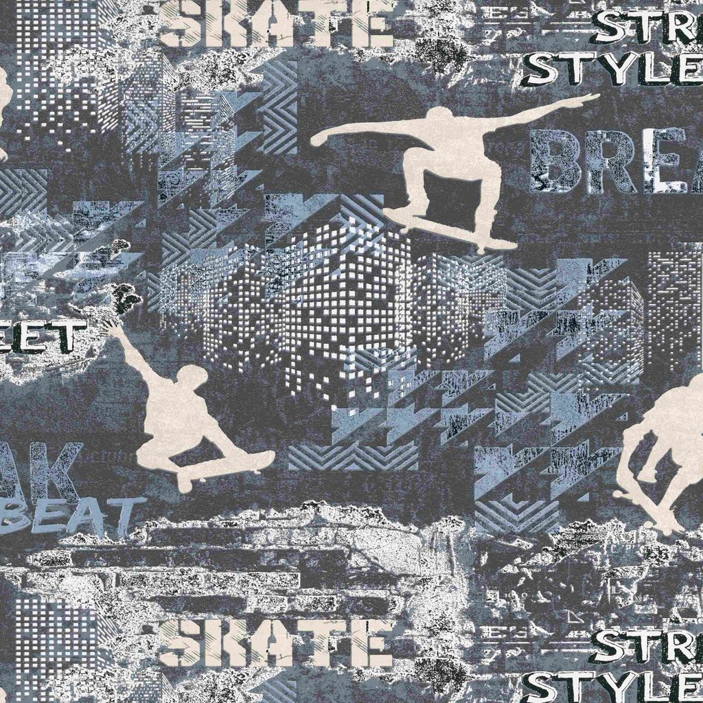 Erismann Vliestapete 10141-08 Kinderzimmer, Skateborad Produktbild 