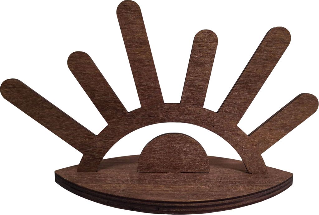 Ringständer, Schmuckaufbewahrung aus Holz, Organizer mit 6 Ringhaltern, Augen-inspiriertes Ringaufbewahrungsregal, Tischdekoration, Geschenk für Sie