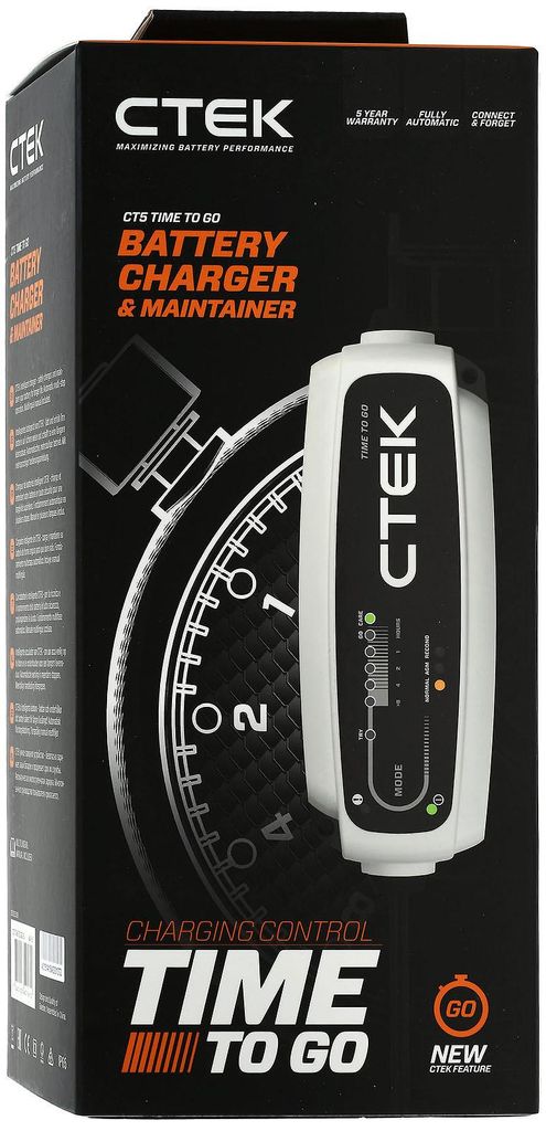 CTEK CT5 Time to Go, Batterie-Ladegerät, mit Produktbild 