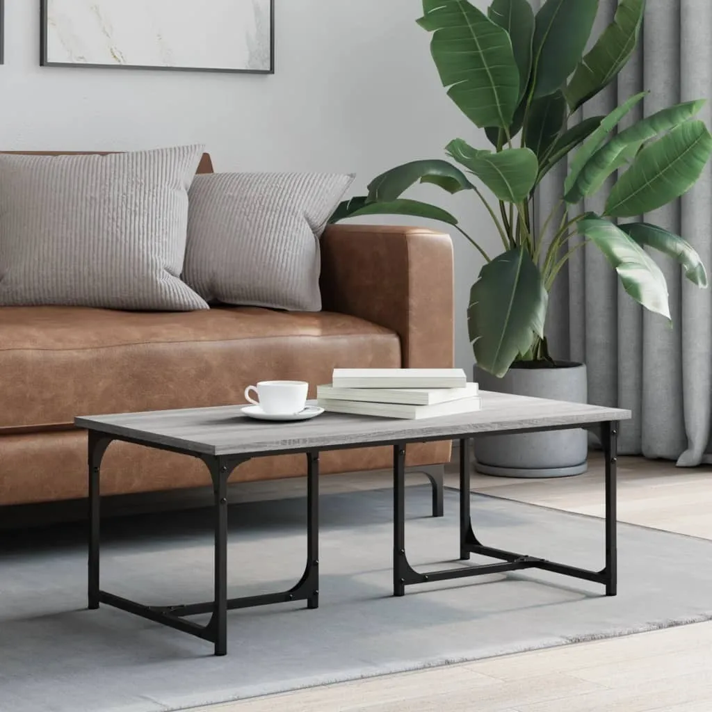Tavolino Maison Exclusive Grigio Sonoma 90x50x35 - Offerta Arredo Salotto