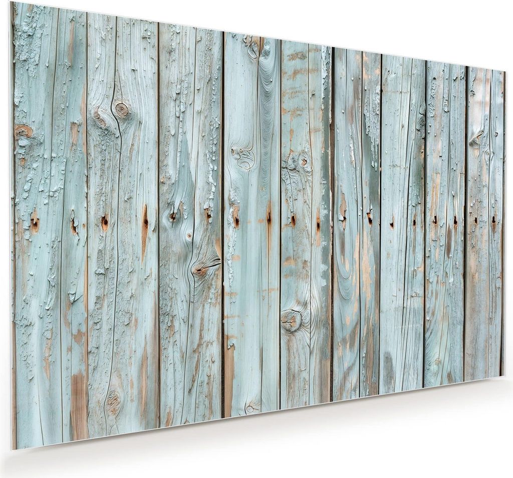 Glasbild 75x50cm in XXL für Wohnzimmer, Schlafzimmer Motiv Verwittertes Holz
