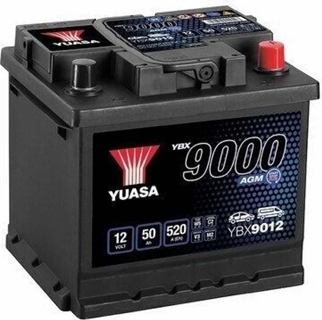 YUASA YBX9012 12 V 50 Ah 520 A AGM Start-Stop Immagine del prodotto 