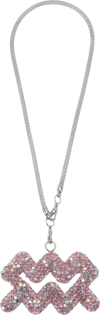 1 Stück Metall Faux Strass Wassermann Faux Diamant Auto Rückspiegel Anhänger Zubehör Auto Hängeschmuck Pink
