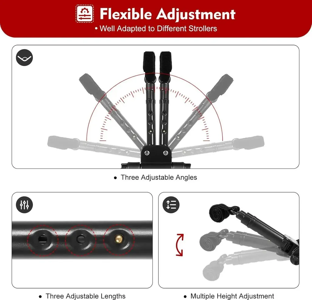 Planche poussette antidérapante jusqu'à 25 kg avec roues multidirection - 8