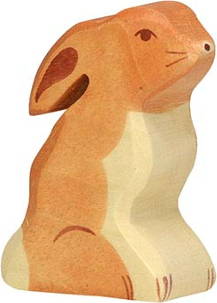 HOLZTIGER Hase aus Holz - sitzend
