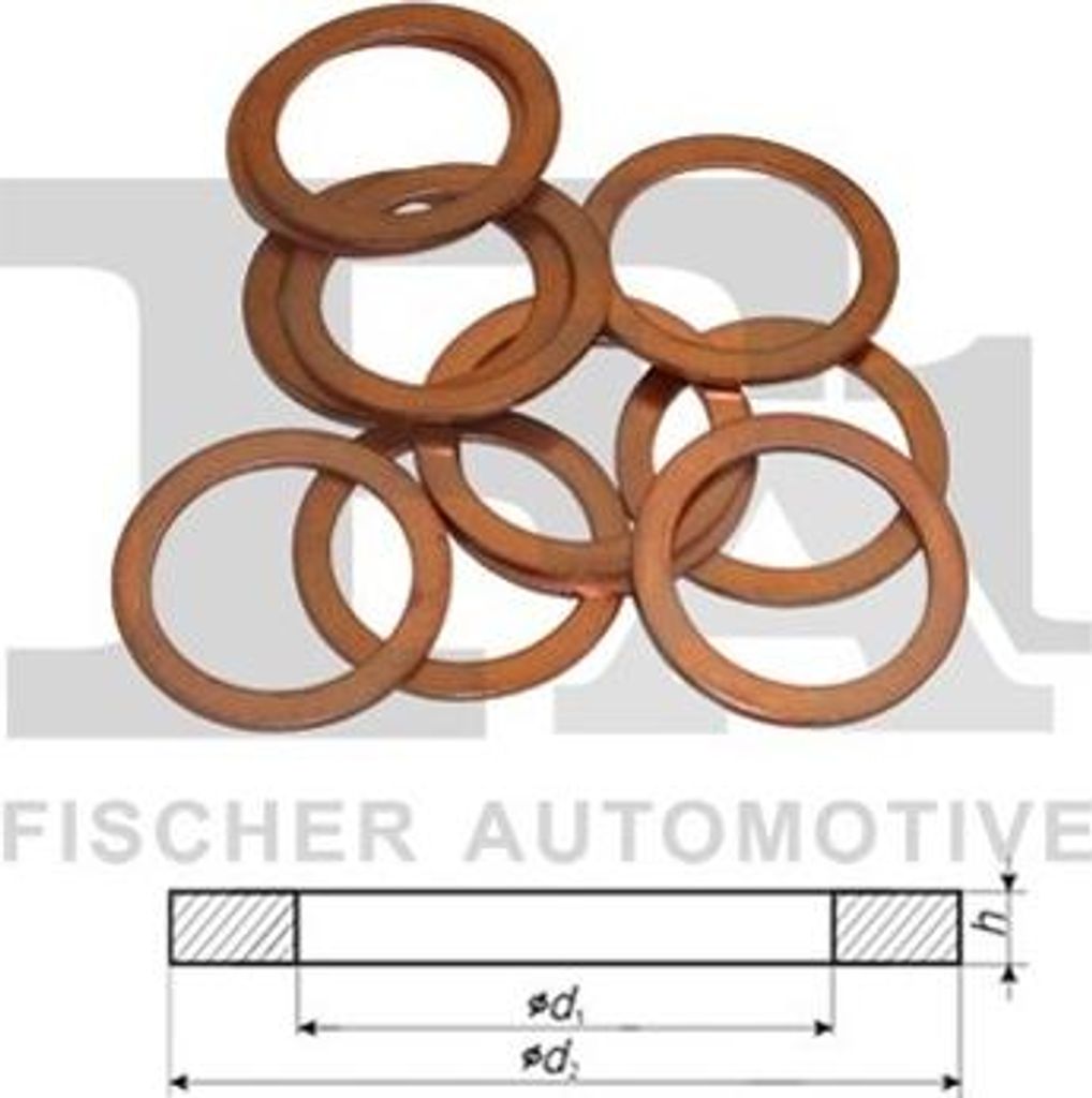 10x FA1 Dichtring 746.520.010 für OPEL GRANDLAND X (A18) Crossland X (P17) Combo E Kasten / Kombi (X19) für FORD Fiesta Mk6 Schrägheck (JA8, JR8...