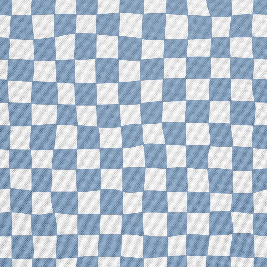 OUTDOOR DEKOSTOFFE OXFORD - Motiv Blaues Schachbrett