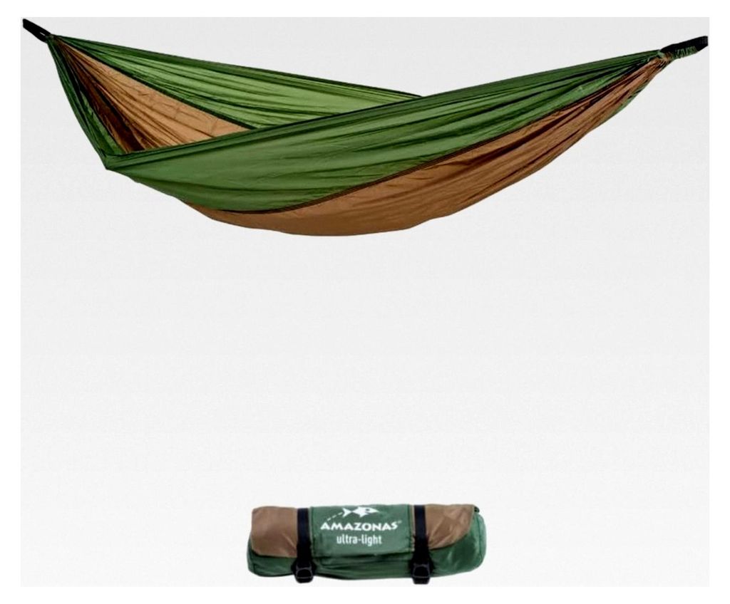 Ultra-Leichte Hängematte Adventure Hammock Coyote - Die leichteste Kingsize Hängematte der Welt 180 g 275 x 140 cm Packmaß 18 x 6 cm bis 150 kg ...