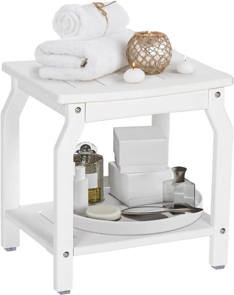 Tabouret de salle de bain pour douche, assise en PEHD sécurisée et stable