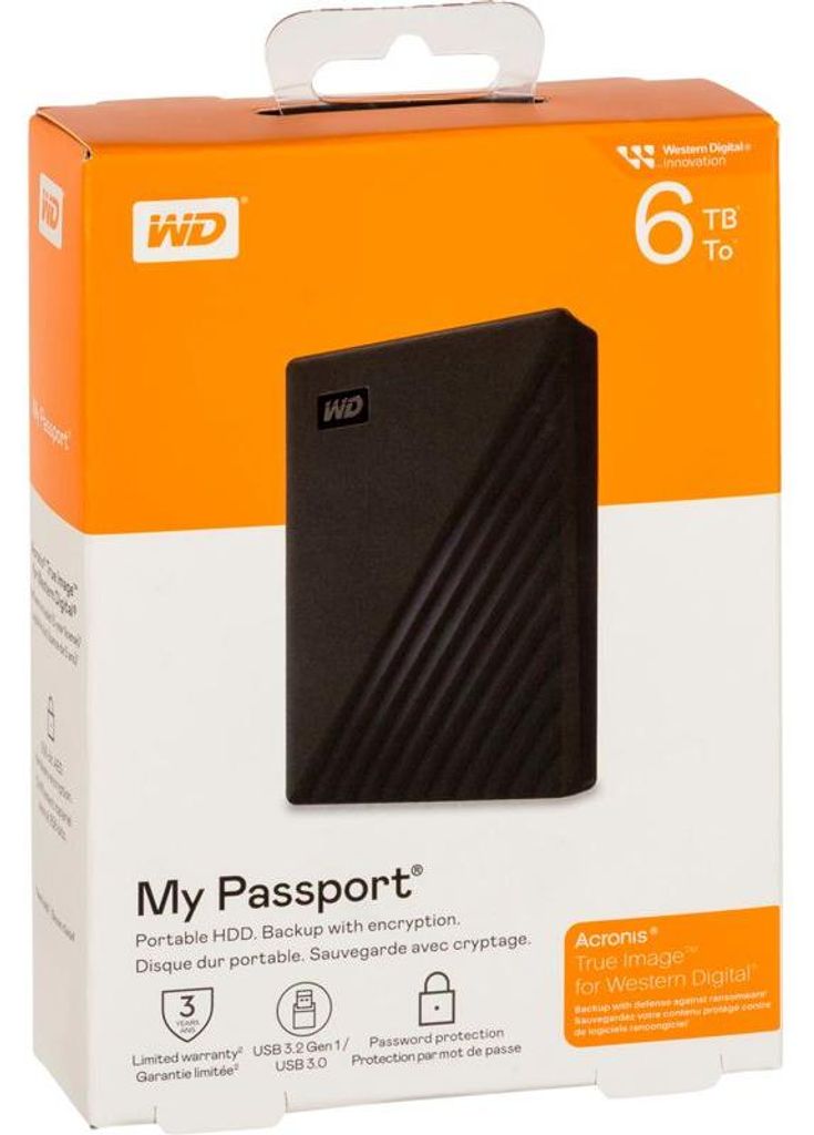 Western Digital My Passport 6TB Black USB 3.2 Gen 1