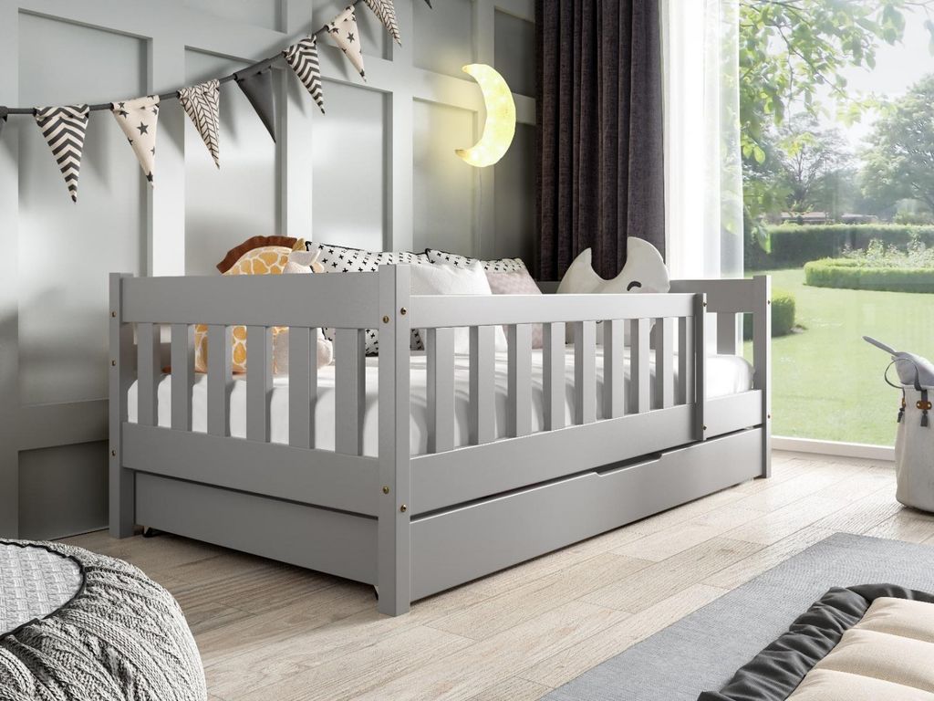 MTJMöbel Kinderbett POLA 160x80cm mit Matratze, Hausbett Produktbild 