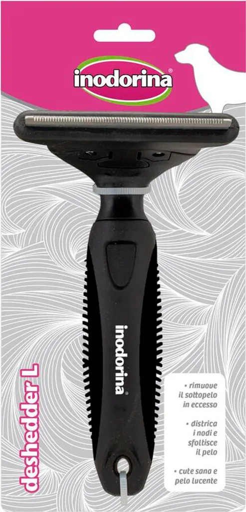 Inodorina Pettine Pulci Professionale L: Acciaio Nero Anti-Graffio