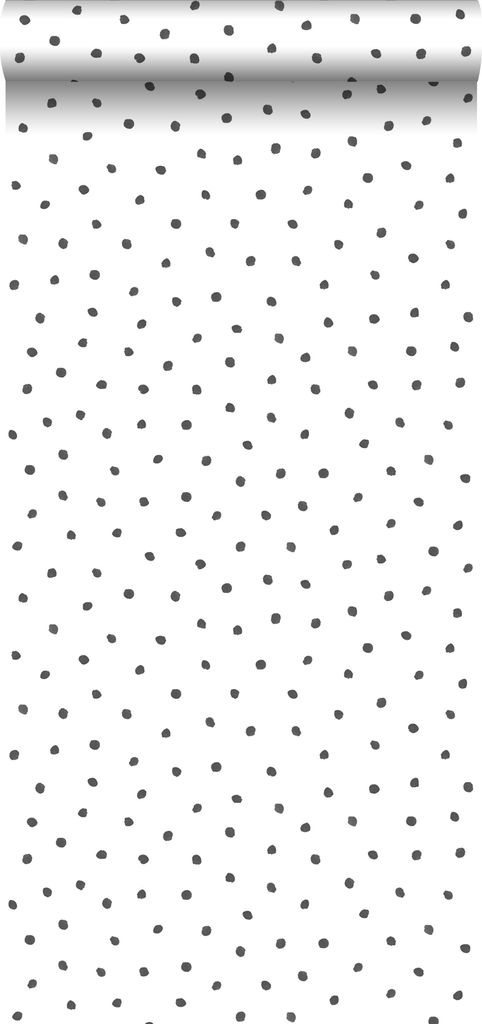 Walls4You Tapete kleine Punkte Schwarz-Weiß - 935303 - 53 cm x 10,05 m