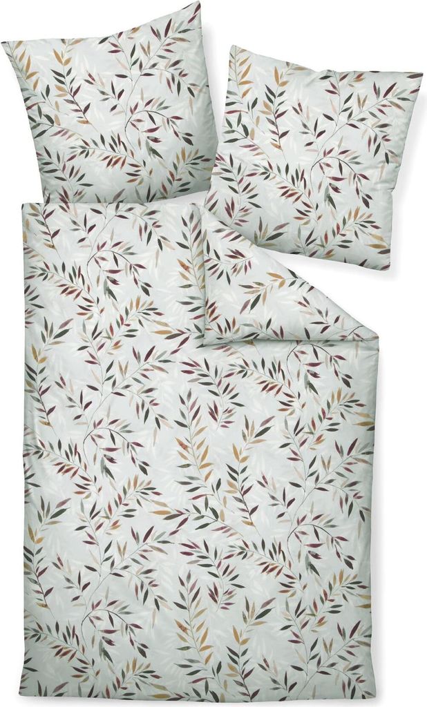 Janine Design Feinbiber Bettwäsche-Garnitur DAVOS 65137 Farbe rubinwein opalgrau-04 Größe 155x220 + 80x80cm