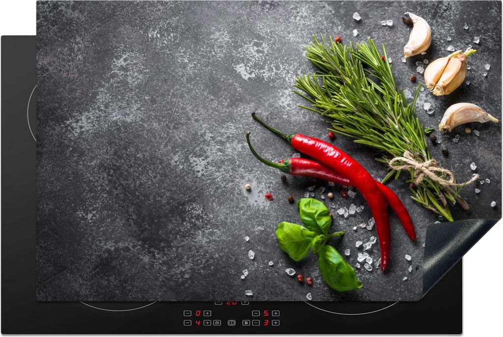 KitchenYeah© Herdabdeckplatte Pfeffer - Kräuter - Gewürze - Produktbild 