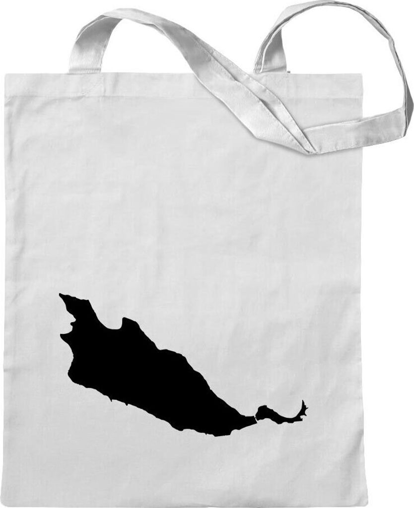 Kiwistar - Baumwolltasche - weiss - Deutschland Binneninsel Reichenau - Tragetasche Stoffbeutel Umhängetasche Langer Henkel
